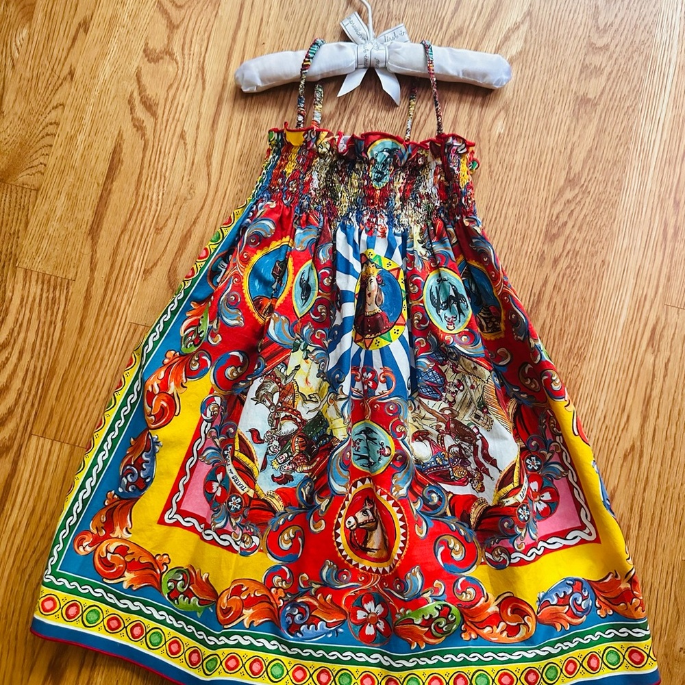 Dolce & Gabbana Girl's Majolica Dress SZ 4T